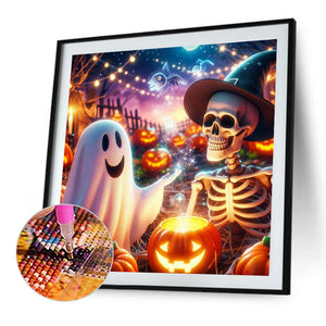 Halloween Ghost 40*40CM(Canvas) Full Round Drill Diamond Painting