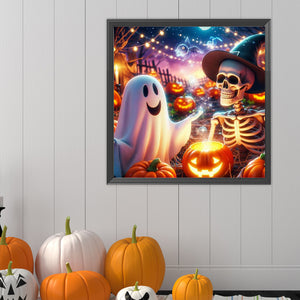 Halloween Ghost 40*40CM(Canvas) Full Round Drill Diamond Painting
