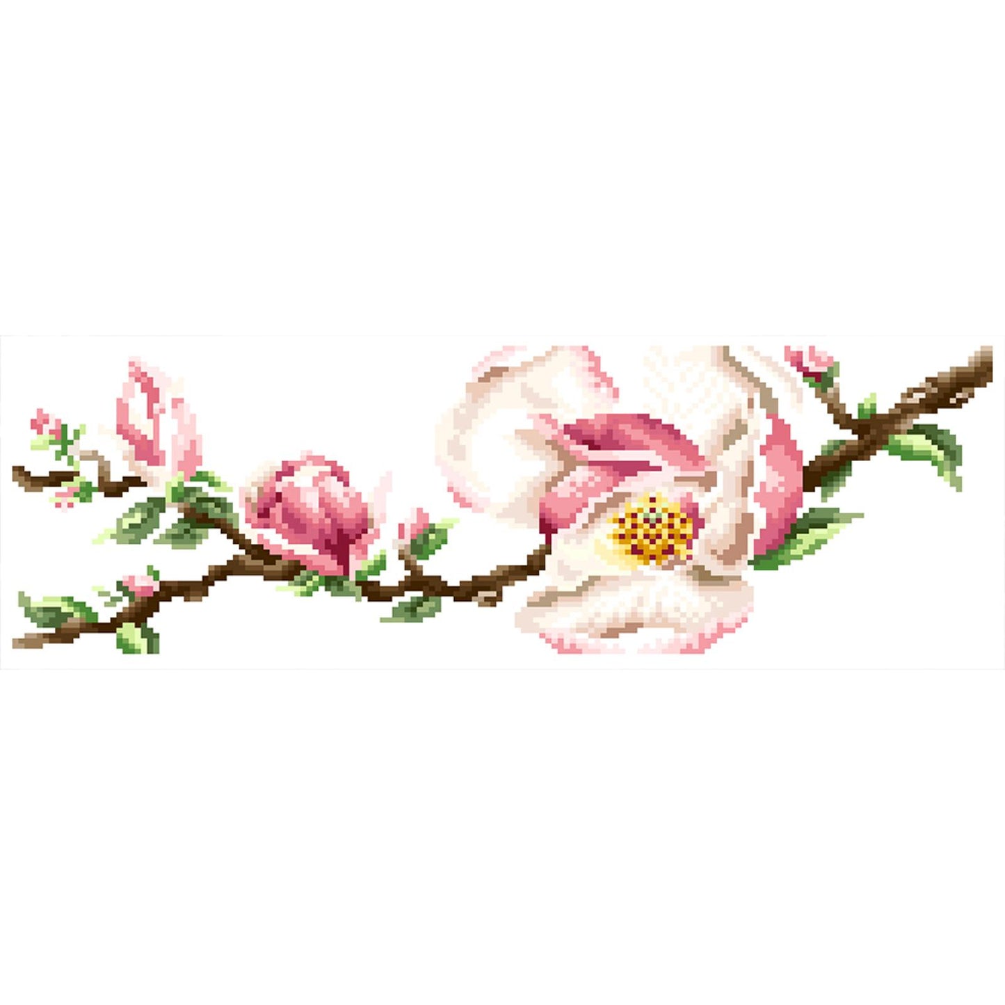 Kapok - Partial  9CT Stamped Cross Stitch - Bead Embroidery 46x18CM/18.11x7.09in