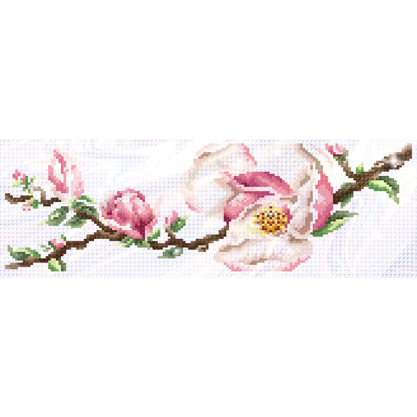 Kapok - Partial  9CT Stamped Cross Stitch - Bead Embroidery 46x18CM/18.11x7.09in