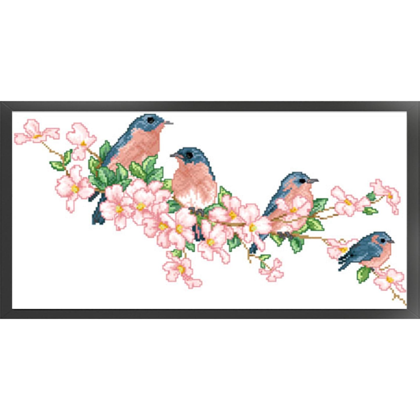 Singing Loudly - Partial  9CT Stamped Cross Stitch - Bead Embroidery 60x31CM/23.62x12.20in