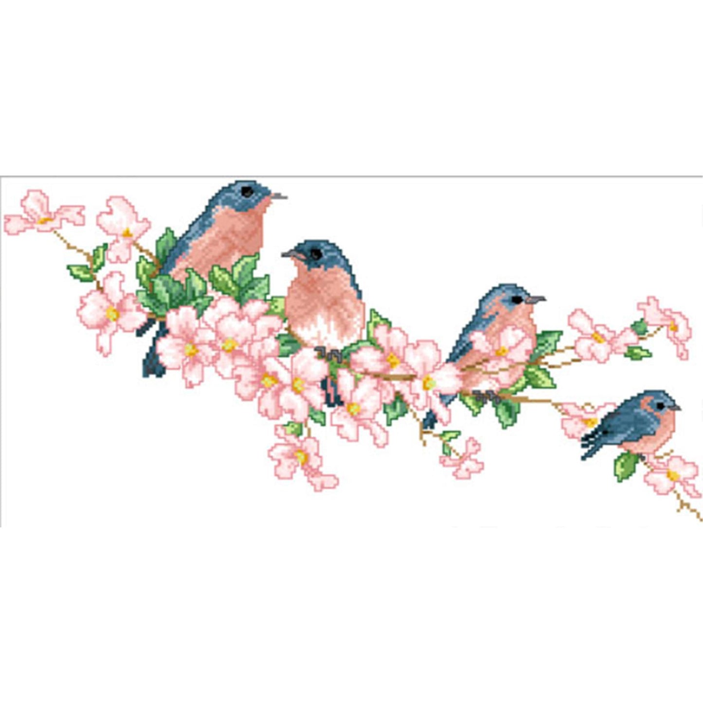 Singing Loudly - Partial  9CT Stamped Cross Stitch - Bead Embroidery 60x31CM/23.62x12.20in