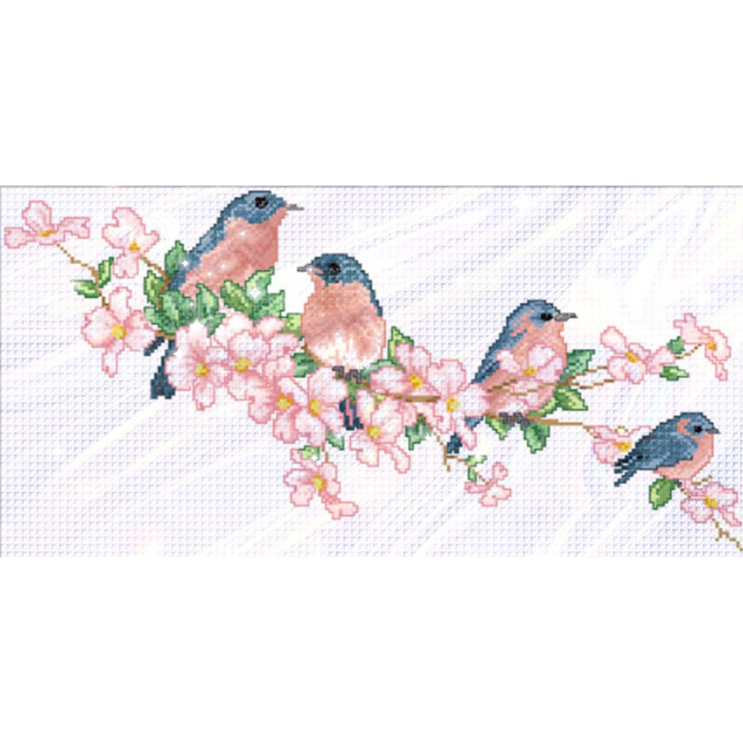 Singing Loudly - Partial  9CT Stamped Cross Stitch - Bead Embroidery 60x31CM/23.62x12.20in