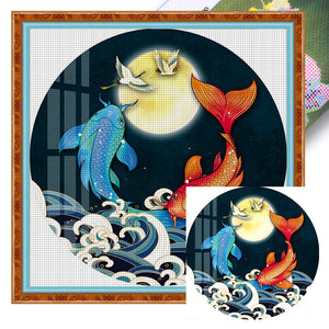 Mona Lisa Brand - New Chinese Style: Year Of Abundance - 60*60CM 9CT 4 Stamped Cross Stitch