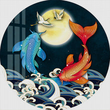 Load image into Gallery viewer, Mona Lisa Brand - New Chinese Style: Year Of Abundance - 60*60CM 9CT 4 Stamped Cross Stitch
