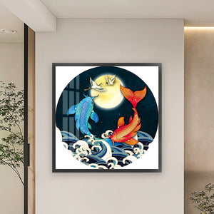 Mona Lisa Brand - New Chinese Style: Year Of Abundance - 60*60CM 9CT 4 Stamped Cross Stitch