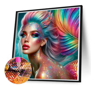 Colorful Mermaid 50*50CM(Canvas) Full Round Drill Diamond Painting