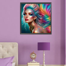 Load image into Gallery viewer, Colorful Mermaid 50*50CM(Canvas) Full Round Drill Diamond Painting
