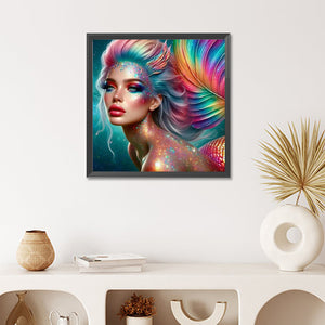 Colorful Mermaid 50*50CM(Canvas) Full Round Drill Diamond Painting