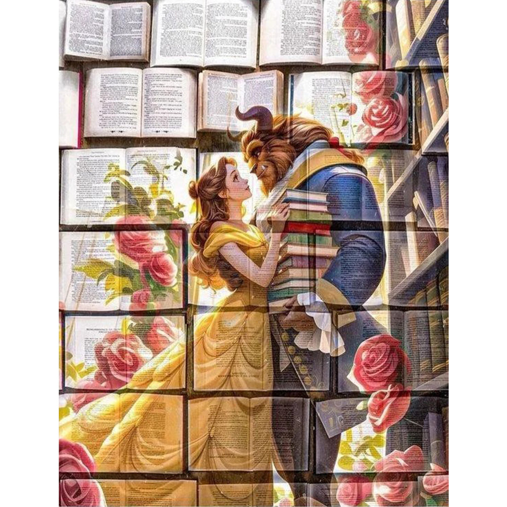 The Princess And The Beast 50*60CM(Canvas) Full Round Drill Diamond Painting