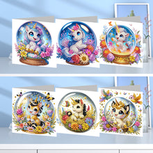 Load image into Gallery viewer, 6Pcs Crystal Ball Horse DIY Diamond Painting Card Rhinestone Wish Card for Adult

