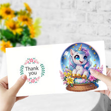 Load image into Gallery viewer, 6Pcs Crystal Ball Horse DIY Diamond Painting Card Rhinestone Wish Card for Adult
