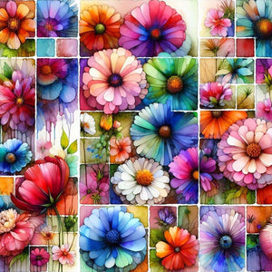 Daisy 40*40CM(Canvas) Full Round Drill Diamond Painting