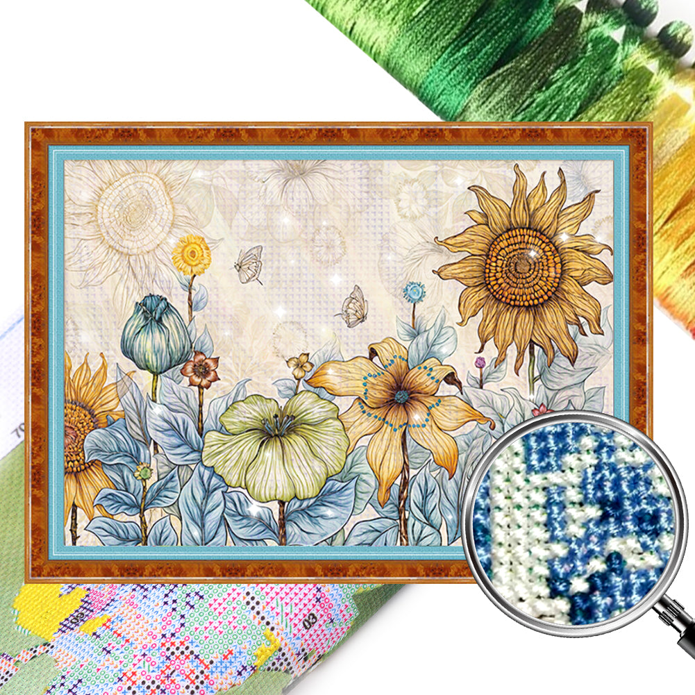 Mona Lisa Silk Brand - Sunny Life - 67*50CM 11CT 3 Stamped Cross Stitch