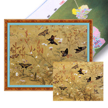 Load image into Gallery viewer, Mona Lisa Brand - Hundred Butterflies - 63*50CM 11CT 3 Stamped Cross Stitch
