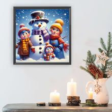 Load image into Gallery viewer, Snowman And Family 40*40CM(Canvas) Full Round Drill Diamond Painting
