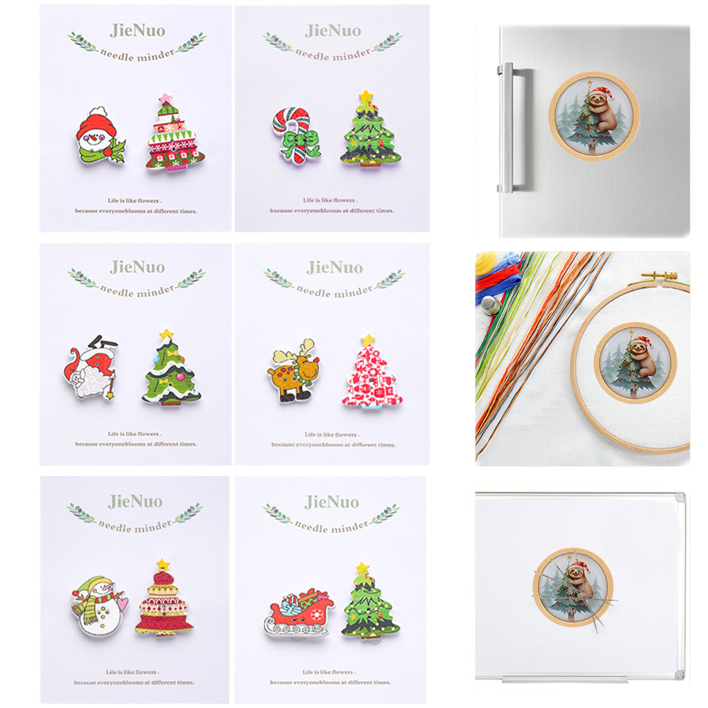 Acrylic Cross Stitch Needle Minder Santa Claus Needle Keepers