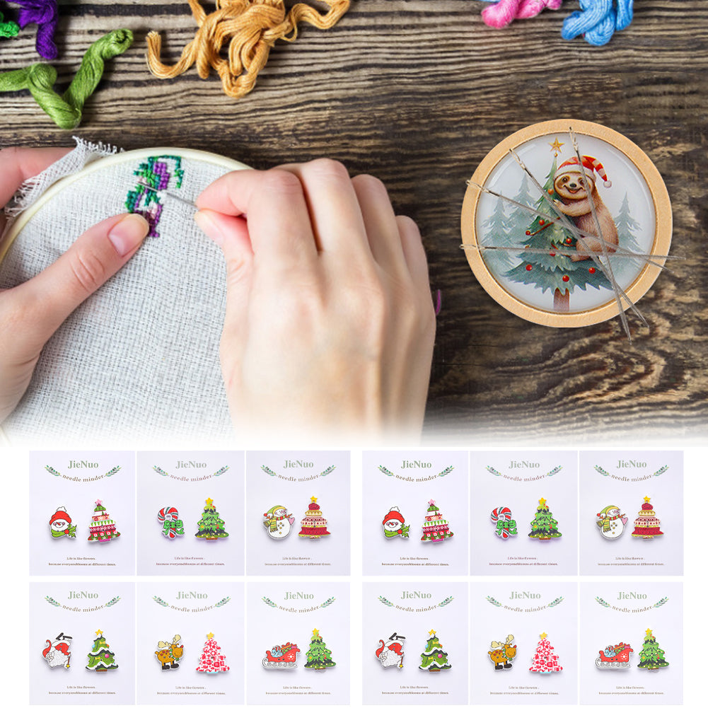 Acrylic Cross Stitch Needle Minder Santa Claus Needle Keepers