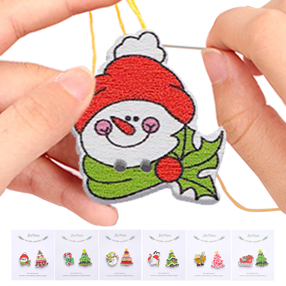 Acrylic Cross Stitch Needle Minder Santa Claus Needle Keepers