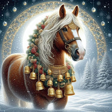 Load image into Gallery viewer, Christmas Horse 40*40CM(Canvas) Full Round Drill Diamond Painting
