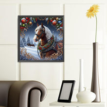 Load image into Gallery viewer, Christmas Horse 40*40CM(Canvas) Full Round Drill Diamond Painting
