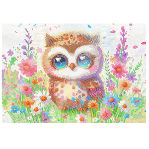 Animal Diamond Painting Placemat Heat Resistant Diamond Art Table Mat (Owl)
