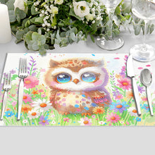 Load image into Gallery viewer, Animal Diamond Painting Placemat Heat Resistant Diamond Art Table Mat (Owl)

