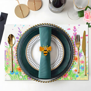 Animal Diamond Painting Placemat Heat Resistant Diamond Art Table Mat (Owl)
