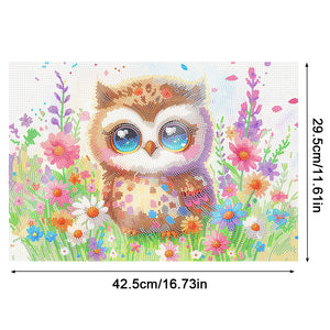 Animal Diamond Painting Placemat Heat Resistant Diamond Art Table Mat (Owl)