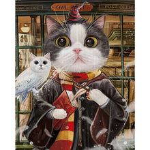 Load image into Gallery viewer, Mona Lisa Silk Brand - Magic Black Cat - 50*63CM 11CT 3 Stamped Cross Stitch
