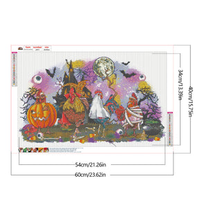 Halloween 60*40CM(Canvas) Full Round Drill Diamond Painting