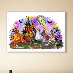 Halloween 60*40CM(Canvas) Full Round Drill Diamond Painting