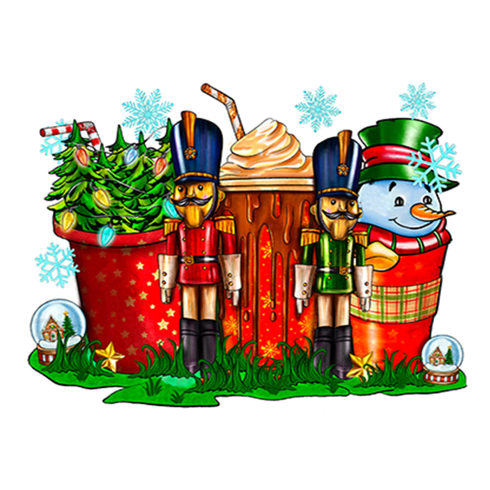 Christmas Coffee Cup 60*40CM(Canvas) Full Round Drill Diamond Painting