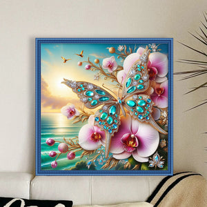 Huancan - Butterfly - 40*40CM 14CT 2 Stamped Cross Stitch