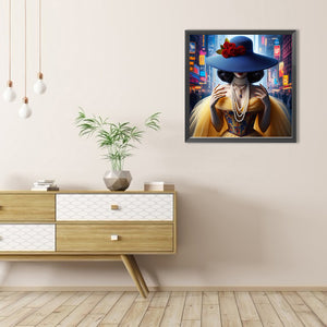 City Girl 40*40CM(Picture) Full Round Drill Diamond Painting