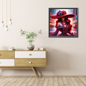 City Girl 40*40CM(Picture) Full Round Drill Diamond Painting