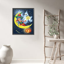 Load image into Gallery viewer, Witch And Little Ghost 40*50CM(Picture) Full Round Drill Diamond Painting
