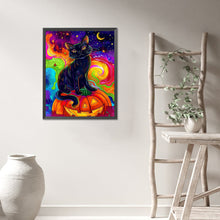 Load image into Gallery viewer, Black Cat On A Pumpkin 40*50CM(Picture) Full Round Drill Diamond Painting
