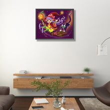 Load image into Gallery viewer, Black Cat And Little Witch 50*40CM(Picture) Full Round Drill Diamond Painting
