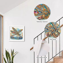 Load image into Gallery viewer, Gorgeous Dragonfly 30*30CM(Canvas) Partial Special Shaped Drill Diamond Painting
