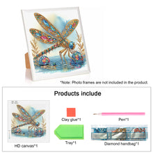 Load image into Gallery viewer, Gorgeous Dragonfly 30*30CM(Canvas) Partial Special Shaped Drill Diamond Painting
