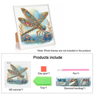 Gorgeous Dragonfly 30*30CM(Canvas) Partial Special Shaped Drill Diamond Painting