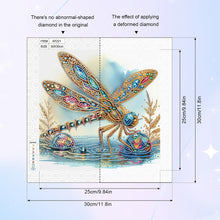 Load image into Gallery viewer, Gorgeous Dragonfly 30*30CM(Canvas) Partial Special Shaped Drill Diamond Painting
