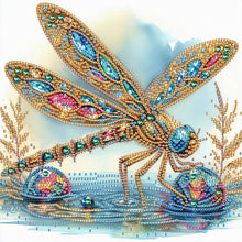 Load image into Gallery viewer, Gorgeous Dragonfly 30*30CM(Canvas) Partial Special Shaped Drill Diamond Painting
