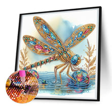 Load image into Gallery viewer, Gorgeous Dragonfly 30*30CM(Canvas) Partial Special Shaped Drill Diamond Painting
