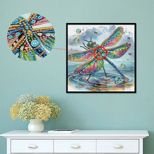 Load image into Gallery viewer, Gorgeous Dragonfly 30*30CM(Canvas) Partial Special Shaped Drill Diamond Painting
