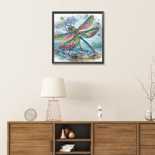 Load image into Gallery viewer, Gorgeous Dragonfly 30*30CM(Canvas) Partial Special Shaped Drill Diamond Painting
