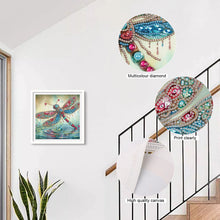 Load image into Gallery viewer, Gorgeous Dragonfly 30*30CM(Canvas) Partial Special Shaped Drill Diamond Painting
