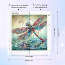 Load image into Gallery viewer, Gorgeous Dragonfly 30*30CM(Canvas) Partial Special Shaped Drill Diamond Painting
