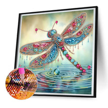 Load image into Gallery viewer, Gorgeous Dragonfly 30*30CM(Canvas) Partial Special Shaped Drill Diamond Painting
